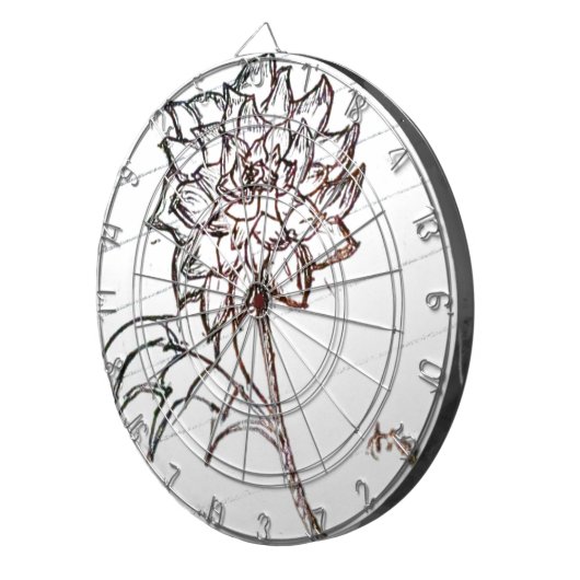 Cible De Fléchettes fleur de roses blancs (Devant droit)