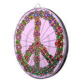 Cible De Fléchettes Fleur de symbole de signe de paix assez (Devant droit)