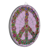 Cible De Fléchettes Fleur de symbole de signe de paix assez (Devant gauche)