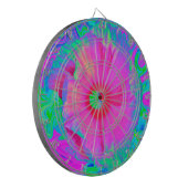 Cible De Fléchettes Fleur d'Hibiscus rose et rouge psychédélique (Devant gauche)