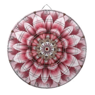 Cible de fléchettes Fleur Rose Moderne