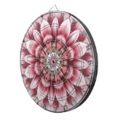 Cible de fléchettes Fleur Rose Moderne (Devant droit)