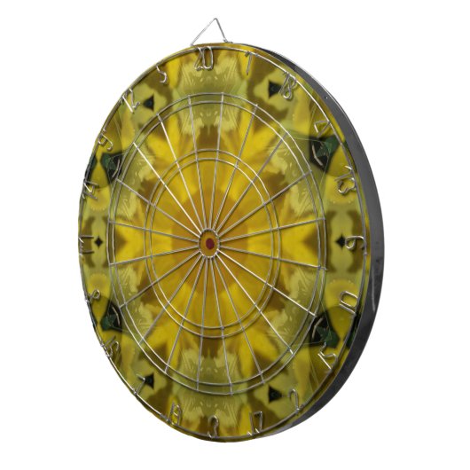 Cible De Fléchettes Fleur soleil éclate dorée (Devant droit)