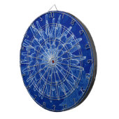 Cible De Fléchettes fleur sur bleu (Devant droit)