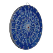 Cible De Fléchettes fleur sur bleu (Devant gauche)