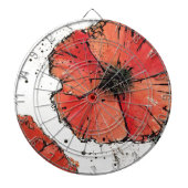 Cible De Fléchettes Fleur sur un arrière - plan blanc (Devant)