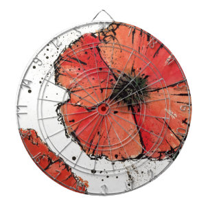 Cible De Fléchettes Fleur sur un arrière - plan blanc