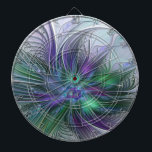 Cible De Fléchettes Fleur vert violet Art Abstrait moderne Fractal<br><div class="desc">Une fleur magique pour Toi. Conception pour votre tableau de bord et plus encore.</div>