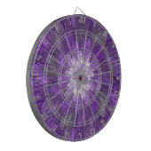 Cible De Fléchettes Fleur Violette Abstraite Art Fractal Psychedelique (Devant gauche)