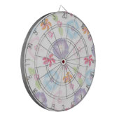 Cible De Fléchettes Fleurs Aquarelle Doux rose Élégant (Devant gauche)