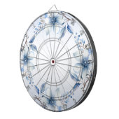 Cible De Fléchettes Fleurs Bleues Botaniques Tableau noir (Devant droit)