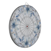 Cible De Fléchettes Fleurs Bleues Botaniques Tableau noir (Devant gauche)
