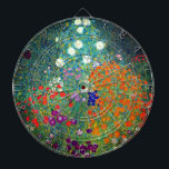 Cible De Fléchettes Fleurs colorées vintages dans le jardin | Gustav K<br><div class="desc">Faites un tour dans votre salle de jeux ou votre espace de divertissement avec les fleurs colorées Vintages dans la Cible de flechettes Gustav Klimt du jardin. Inspiré par le célèbre artiste autrichien Gustav Klimt, ce tableau de fléchettes combine l'excitation des fléchettes à la beauté intemporelle de l'oeuvre de Klimt....</div>