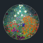 Cible De Fléchettes Fleurs colorées vintages dans le jardin | Gustav K<br><div class="desc">Faites un tour dans votre salle de jeux ou votre espace de divertissement avec les fleurs colorées Vintages dans la Cible de flechettes Gustav Klimt du jardin. Inspiré par le célèbre artiste autrichien Gustav Klimt, ce tableau de fléchettes combine l'excitation des fléchettes à la beauté intemporelle de l'oeuvre de Klimt....</div>