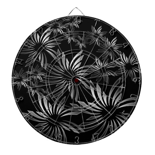 Cible De Fléchettes Fleurs d'argent (Devant)