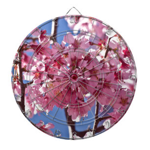 Cible De Fléchettes Fleurs de cerisier Sakura Étoiles rouges