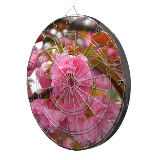 Cible De Fléchettes Fleurs de fleurs de cerisier rose chaud (Devant droit)