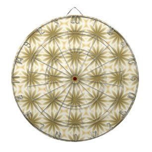 Cible De Fléchettes Fleurs de Noël Abstraites d'or