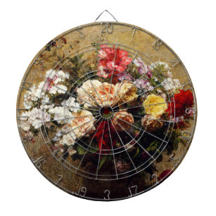 Cible De Fléchettes Fleurs d'été vintages par Henri Fantin-Latour
