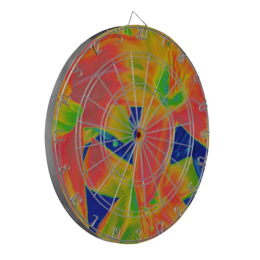 Cible De Fléchettes fleurs fluorescentes (Devant gauche)