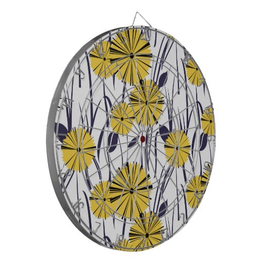 Cible De Fléchettes Fleurs jaunes (Devant gauche)