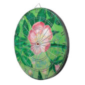 Cible De Fléchettes Fleurs Roses roses et Feuilles verts illustrations (Devant droit)