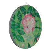 Cible De Fléchettes Fleurs Roses roses et Feuilles verts illustrations (Devant gauche)