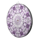 Cible de fléchettes Fleurs Violettes Élégantes (Devant droit)