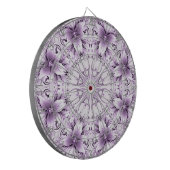 Cible de fléchettes Fleurs Violettes Élégantes (Devant gauche)