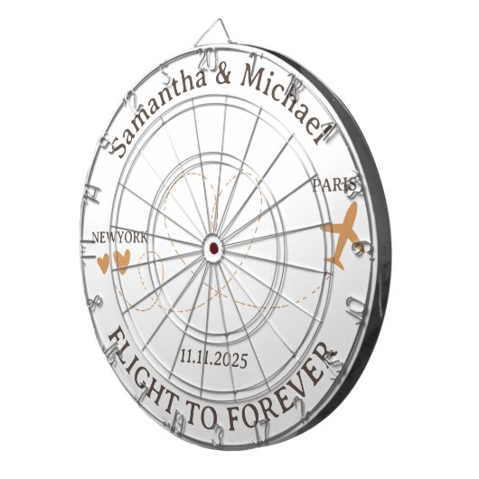 Cible De Fléchettes Flight Plane Travelling board Wedding (Devant droit)