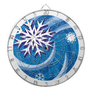 Cible De Fléchettes Flocons de neige dans le vent -