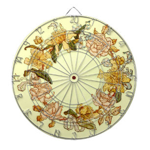 Cible De Fléchettes Floral Spring Fleur de couronne rose Fleurs Art