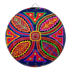 Cible De Fléchettes Flore de Kuna Indian Mola