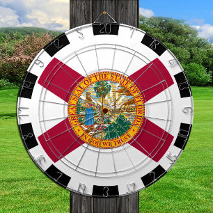 Cible De Fléchettes Floride Dartboard USA & Floride Drapeau / plateau 