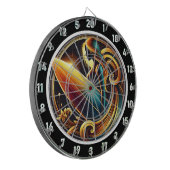 Cible De Fléchettes Flux de surfer avec design de coucher de soleil do (Devant gauche)