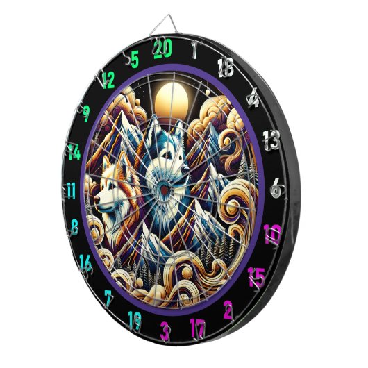 Cible De Fléchettes Fonction de mur brillant Husky Skyline (Devant droit)