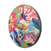 Cible De Fléchettes Forêt et rose (Devant droit)