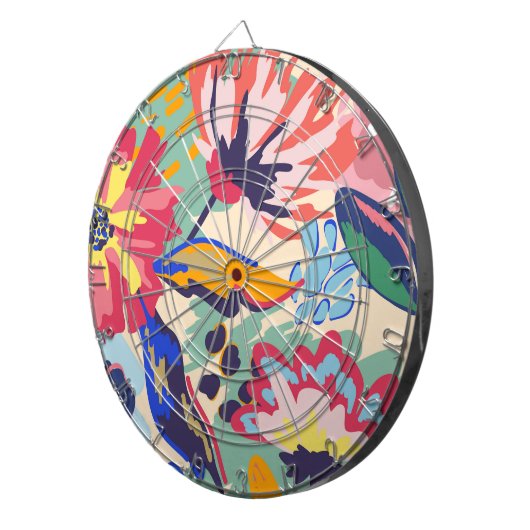 Cible De Fléchettes Forêt et rose (Devant droit)