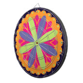 Cible De Fléchettes Formes florales orange vibrant (Devant droit)