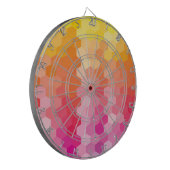 Cible De Fléchettes Formes Hexagones géométriques jaune rose (Devant gauche)