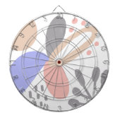 Cible De Fléchettes Formes organiques Motif d'art floral solaire (Devant)