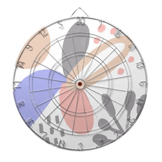 Cible De Fléchettes Formes organiques Motif d'art floral solaire (Devant)