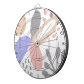 Cible De Fléchettes Formes organiques Motif d'art floral solaire (Devant droit)