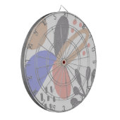 Cible De Fléchettes Formes organiques Motif d'art floral solaire (Devant gauche)