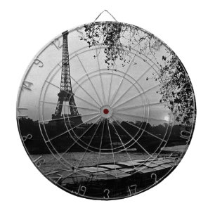 Cible De Fléchettes France vintage Paris tour Eiffel coucher de soleil