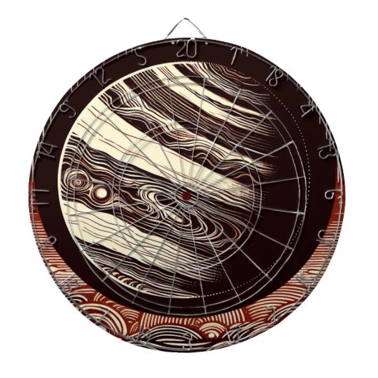 Cible De Fléchettes FSF Jupiter Woodcut 2 (Devant)