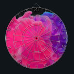 Cible De Fléchettes Fumée numérique rose et violet<br><div class="desc">Les parfaites teintes rose et violet se mêlent pour créer un art vraiment extraordinaire ! Avec le texte facilement ajouté de votre choix vous pouvez les faire faire comme cadeau, ou pour vous-même! Ce graphique accrocheur fera le bonheur de tous !</div>