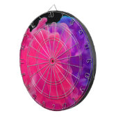 Cible De Fléchettes Fumée numérique rose et violet (Devant droit)