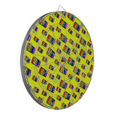 Cible De Fléchettes Funky Neon Rainbow Block Motif (Devant gauche)