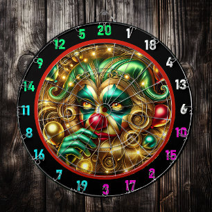 Cible De Fléchettes Funny Rainbow Clown Dartboard avec ballons
